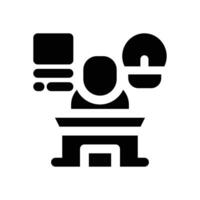 conclusion glyph icon. Strong and solid icon for websites, mobile interfaces, presentations, and visual branding. High quality and easy to edit. vector