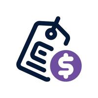 best price duotone icon. Sleek and modern icon for websites, mobile apps, marketing materials, and corporate design. Fully scalable and ready to use. vector