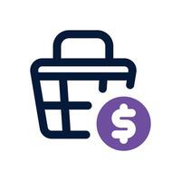 purchase duotone icon. Sleek and modern icon for websites, mobile apps, marketing materials, and corporate design. Fully scalable and ready to use. vector
