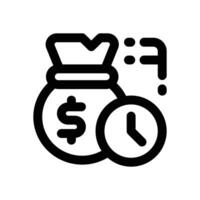 timing line icon. Clean and minimalist icon for websites and mobile apps. vector
