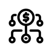 allocation line icon. Clean and minimalist icon for websites and mobile apps. vector