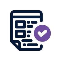 approve duotone icon. Sleek and modern icon for websites, mobile apps, marketing materials, and corporate design. Fully scalable and ready to use. vector