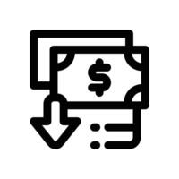 devaluation line icon. Clean and minimalist icon for websites and mobile apps. vector