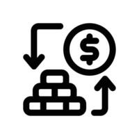 liquidity line icon. Clean and minimalist icon for websites and mobile apps. vector