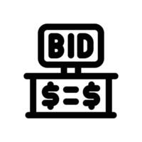 bidding line icon. Clean and minimalist icon for websites and mobile apps. vector