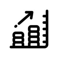income chart line icon. Clean and minimalist icon for websites and mobile apps. vector