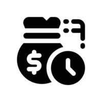 timing glyph icon. Strong and solid icon for websites and mobile apps. vector