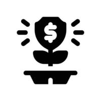 safety glyph icon. Strong and solid icon for websites and mobile apps. vector