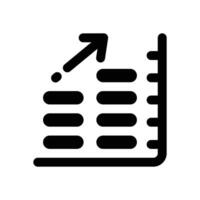 income chart glyph icon. Strong and solid icon for websites and mobile apps. vector