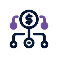 allocation dual tone icon. Sleek and modern icon for websites and mobile apps. vector