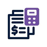 calculation dual tone icon. Sleek and modern icon for websites and mobile apps. vector
