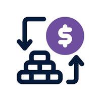 liquidity dual tone icon. Sleek and modern icon for websites and mobile apps. vector
