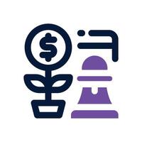 strategic dual tone icon. Sleek and modern icon for websites and mobile apps. vector