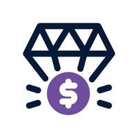 value dual tone icon. Sleek and modern icon for websites and mobile apps. vector