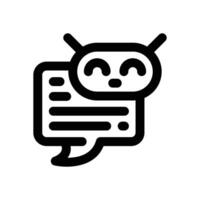 bot line icon. Clean and minimalist icon for websites and mobile apps. vector