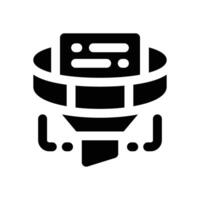 filtering glyph icon. Strong and solid icon for websites and mobile apps. vector