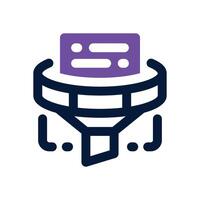 filtering duotone icon. Sleek and modern icon for websites, mobile apps, marketing materials, and corporate design. Fully scalable and ready to use. vector