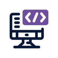 programming duotone icon. Sleek and modern icon for websites, mobile apps, marketing materials, and corporate design. Fully scalable and ready to use. vector