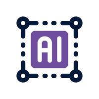 artificial intelligence duotone icon. Sleek and modern icon for websites, mobile apps, marketing materials, and corporate design. Fully scalable and ready to use. vector