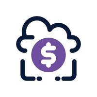 cloud duotone icon. Sleek and modern icon for websites, mobile apps, marketing materials, and corporate design. Fully scalable and ready to use. vector