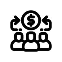 contribution line icon. Clean and minimalist icon for websites, mobile apps, presentations, and logos. Fully scalable and customizable for any project. vector