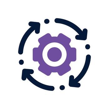 automation dual tone icon. Sleek and modern icon for websites and mobile apps. vector