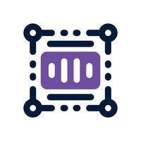 sound recognition dual tone icon. Sleek and modern icon for websites and mobile apps. vector