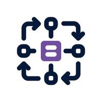 reinforcement learning dual tone icon. Sleek and modern icon for websites and mobile apps. vector