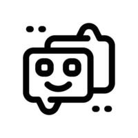 chat bot line icon. Clean and minimalist icon for websites, mobile apps, presentations, and logos. Fully scalable and customizable for any project. vector