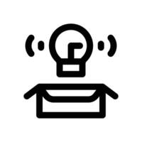 out of the box line icon. Clean and minimalist icon for websites and mobile apps. vector