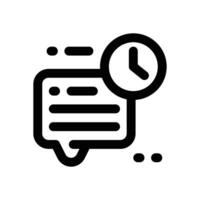 chat schedule line icon. Clean and minimalist icon for websites and mobile apps. vector