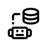 bot commission line icon. Clean and minimalist icon for websites and mobile apps. vector
