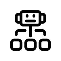 bot workflow line icon. Clean and minimalist icon for websites and mobile apps. vector