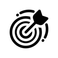 target marketing glyph icon. Strong and solid icon for websites and mobile apps. vector