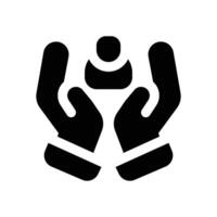 customer glyph icon. Strong and solid icon for websites and mobile apps. vector