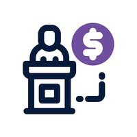 administration dual tone icon. Sleek and modern icon for websites and mobile apps. vector