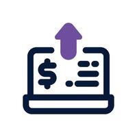 upgrading dual tone icon. Sleek and modern icon for websites and mobile apps. vector