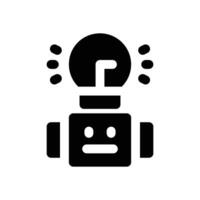 automation solution glyph icon. Strong and solid icon for websites and mobile apps. vector