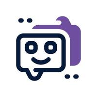 chat bot duotone icon. Sleek and modern icon for websites, mobile apps, marketing materials, and corporate design. Fully scalable and ready to use. vector