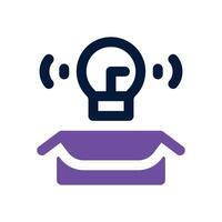 out of the box dual tone icon. Sleek and modern icon for websites and mobile apps. vector