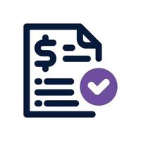 control agreement dual tone icon. Sleek and modern icon for websites and mobile apps. vector