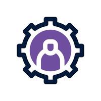 user automation duotone icon. Sleek and modern icon for websites, mobile apps, marketing materials, and corporate design. Fully scalable and ready to use. vector