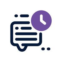 chat schedule duotone icon. Sleek and modern icon for websites, mobile apps, marketing materials, and corporate design. Fully scalable and ready to use. vector