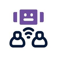 bot connection duotone icon. Sleek and modern icon for websites, mobile apps, marketing materials, and corporate design. Fully scalable and ready to use. vector
