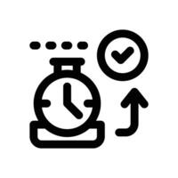 punctuality line icon. Clean and minimalist icon for websites, mobile apps, presentations, and logos. Fully scalable and customizable for any project. vector