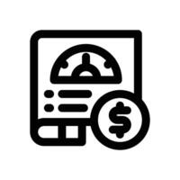 financial performance line icon. Clean and minimalist icon for websites and mobile apps. vector