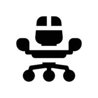 office chair glyph icon. Strong and solid icon for websites and mobile apps. vector