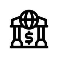 international banking line icon. Clean and minimalist icon for websites and mobile apps. vector
