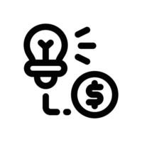 financial idea line icon. Clean and minimalist icon for websites and mobile apps. vector