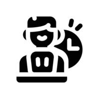 working glyph icon. Strong and solid icon for websites and mobile apps. vector